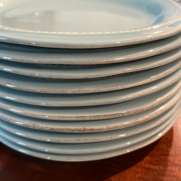 Juliska Rustic ice blue side plates-Retired - Picture 3 of 5